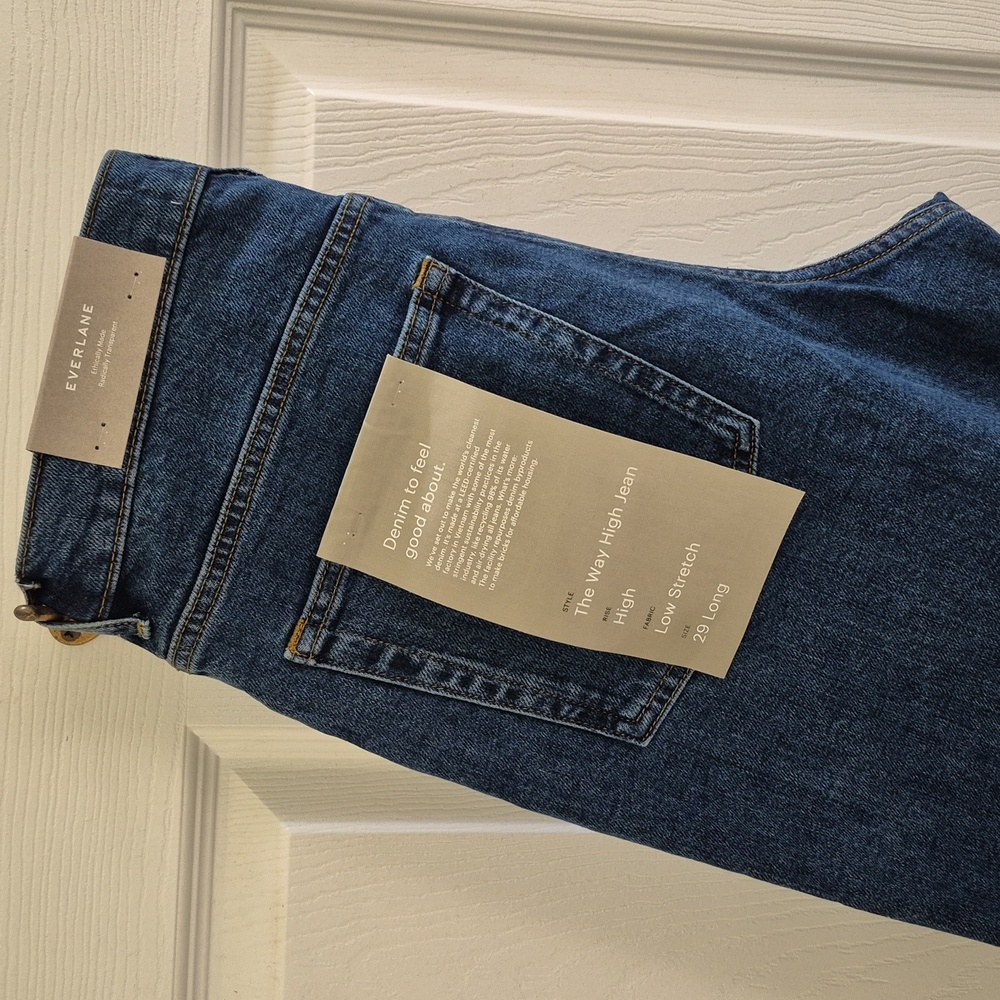 Everlane Way High Straight Leg Denim Jeans
